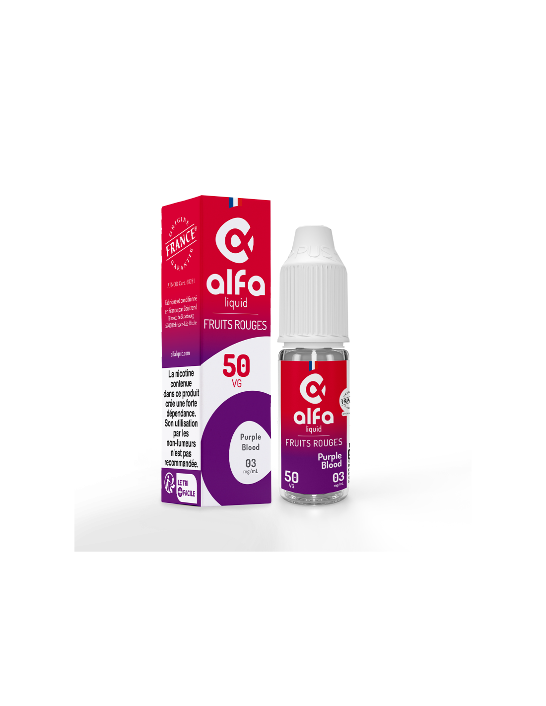 E-Liquide Purple Blood - Fruits Rouges - 10ml - Alfaliquid view 2