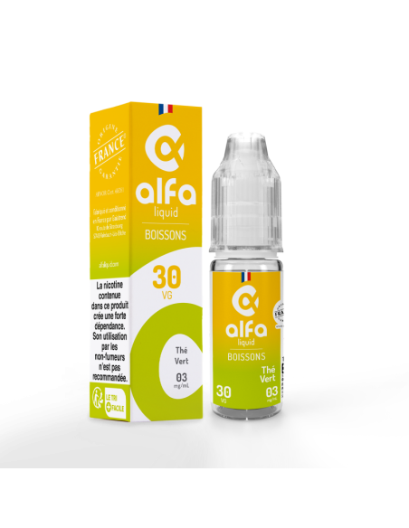 E-liquide Thé Vert Alfaliquid 10ml - Saveur Douce et Pure | Kumo